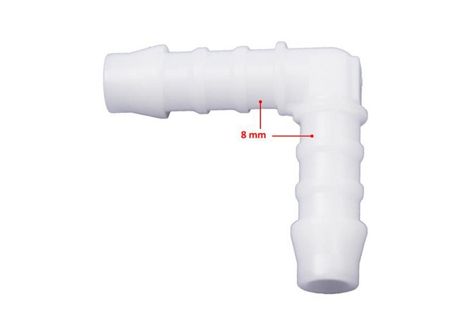 Schlauchverbinder 90° – 8mm (x1)