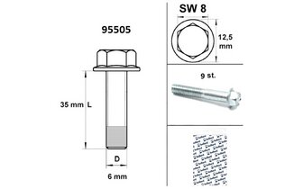 Schraubensatz Variodeckel GY6 silber