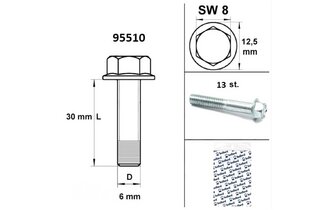Schraubensatz Variodeckel Piaggio 2T / 4T silber