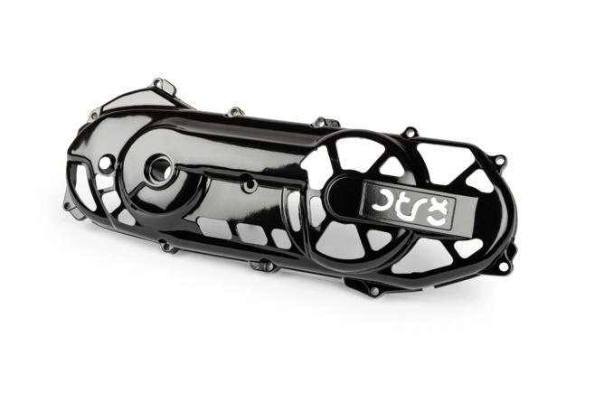 Tapa de Cárter Ventilada STR8 Extreme Cut Minarelli Largo Negro