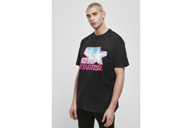 T-Shirt Multicolored Logo Starter schwarz/pink