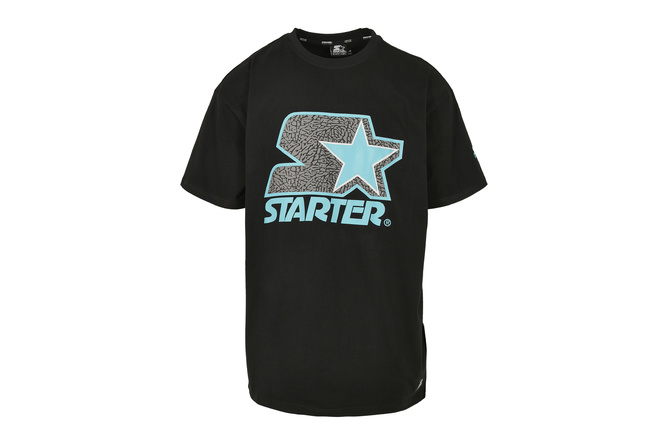 T-Shirt Multicolored Logo Starter schwarz/türkis