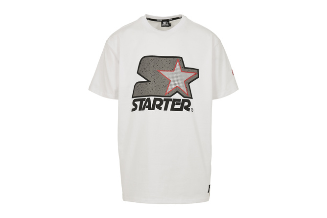 T-shirt Multicolored Logo Starter blanc/gris