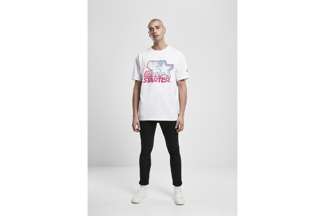 T-shirt Multicolored Logo Starter blanc/rose