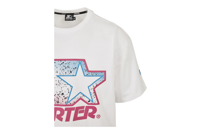 T-shirt Multicolored Logo Starter bianco/pink