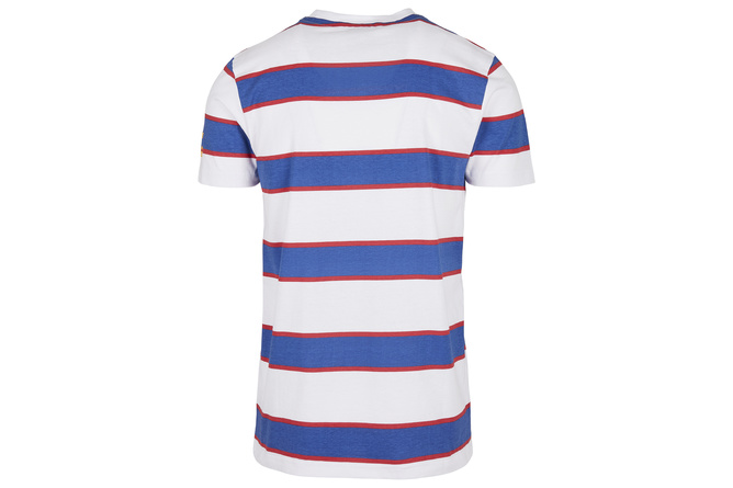 T-Shirt Script Stripe Starter weiß/ultramarin blau/rot