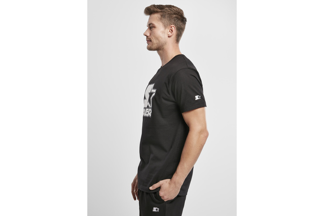 T-Shirt Contrast Logo Jersey schwarz