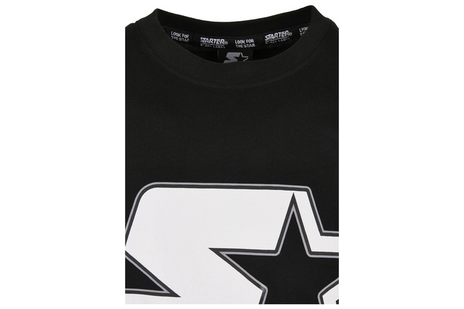 T-shirt Contrast Logo Jersey noir