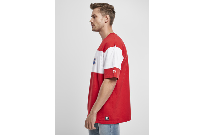 T-shirt Block Jersey rouge/blanc