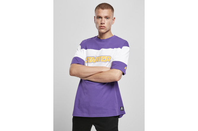 T-shirt Block Jersey violet/blanc