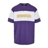 T-Shirt Block Jersey real violett/weiß