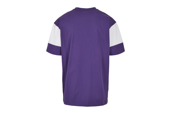 T-Shirt Block Jersey real violett/weiß