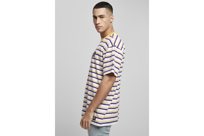 T-Shirt Stripe Jersey white/yellow/violet/white