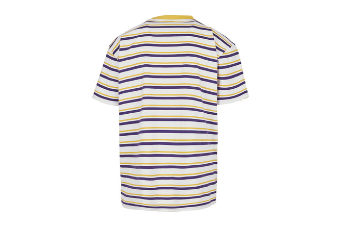 T-shirt à rayures Jersey blanc/jaune/violet/blanc