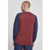 T-shirt manica lunga Raglan Starter marrone rossiccio/blu scuro
