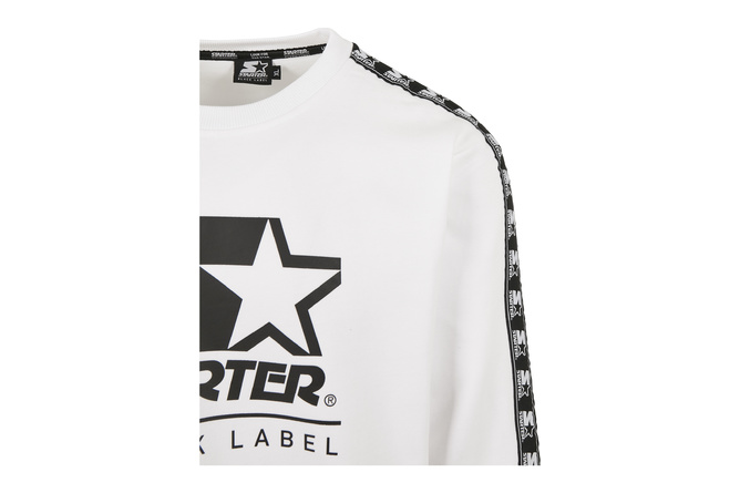 Crewneck Sweater Logo Taped Starter white
