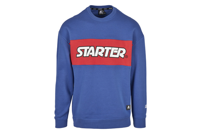 Sweater Rundhals / Crewneck Color Block Starter ultramarin blau