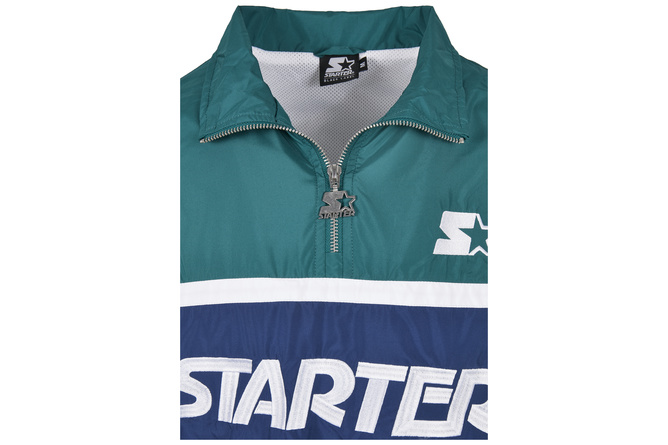 Jacke Color Half Zip Starter retro grün/nachtblau/weiß