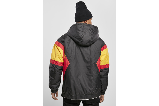 Jacket Color Block Half Zip Starter black/white/red/golden