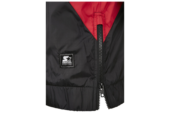 Jacket Color Block Half Zip Starter black/white/red/golden
