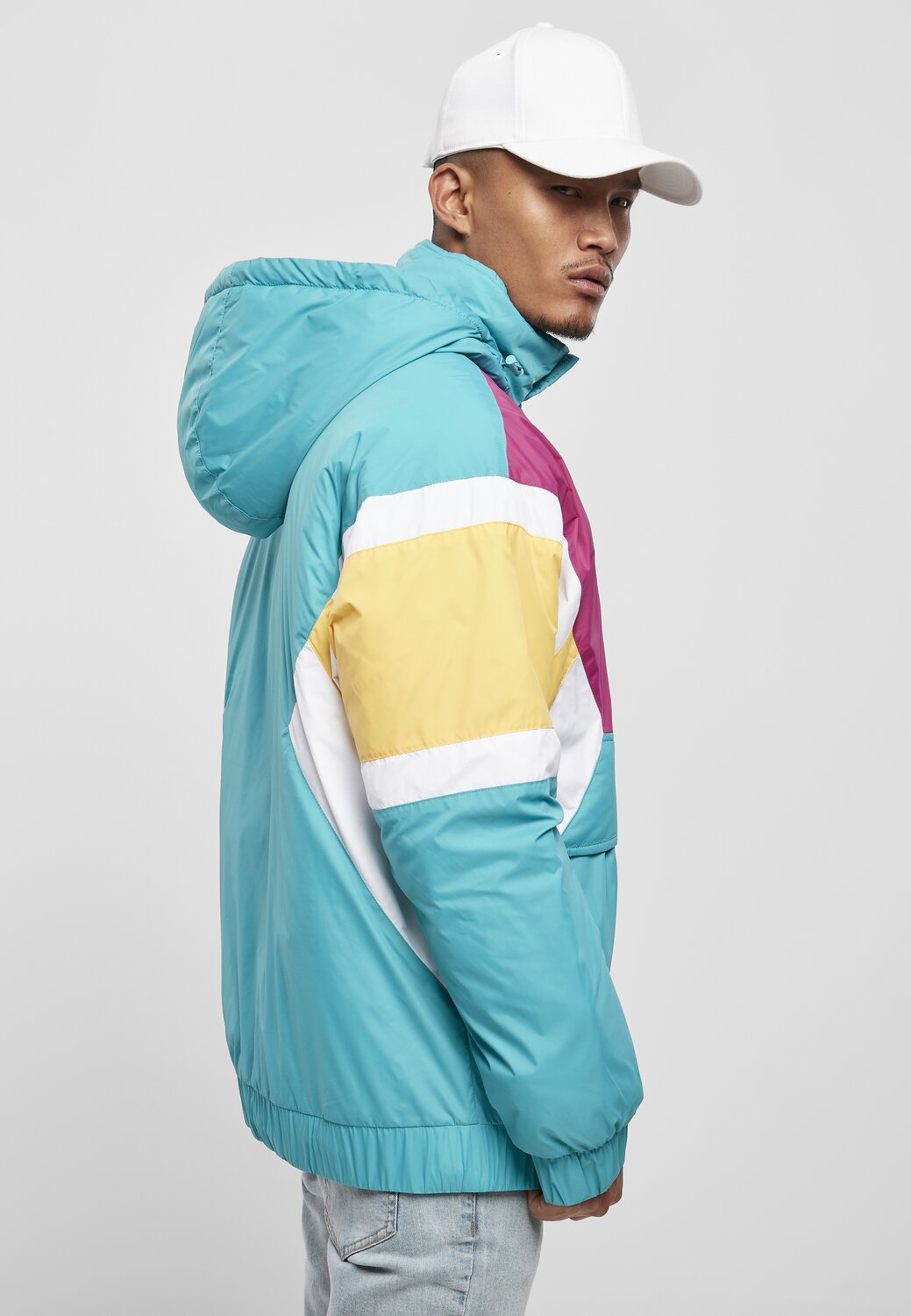 Starter jacket turquoise blue/pink/yellow/white | MAXISCOOT