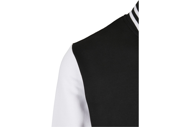 College Jacke Fleece Starter schwarz/weiß