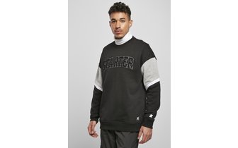 Sweater Rundhals / Crewneck Throwback Starter schwarz/heather grau/weiß