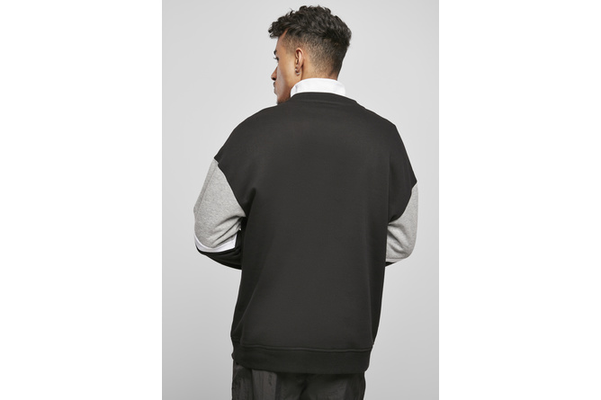 Crewneck Sweater Throwback Starter black/heather grey/white