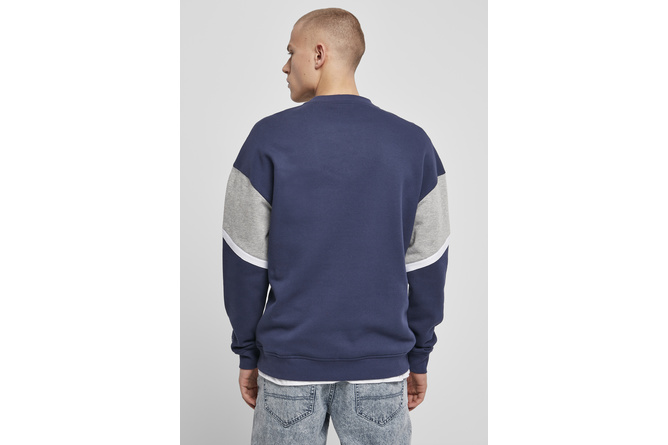 Sweater Rundhals / Crewneck Throwback Starter dunkelblau/heather grau