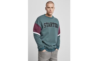 Sweater Rundhals / Crewneck Throwback Starter blaugrün/dunkellila