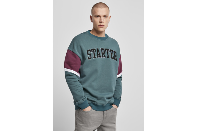 Sweater Rundhals / Crewneck Throwback Starter blaugrün/dunkellila