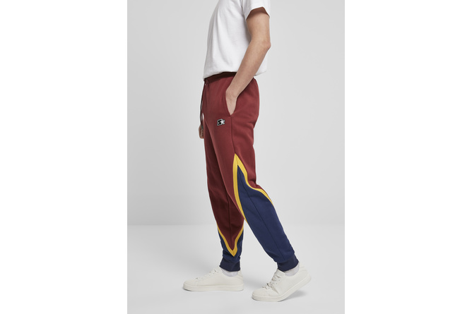 Pantalones de chándal Throwback Starter port rojo marrón/azul oscuro