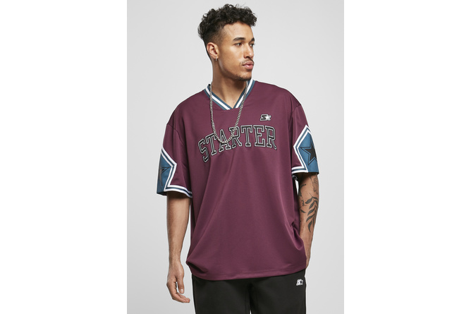 Sports T-Shirt Star Sleeve Starter dark violet