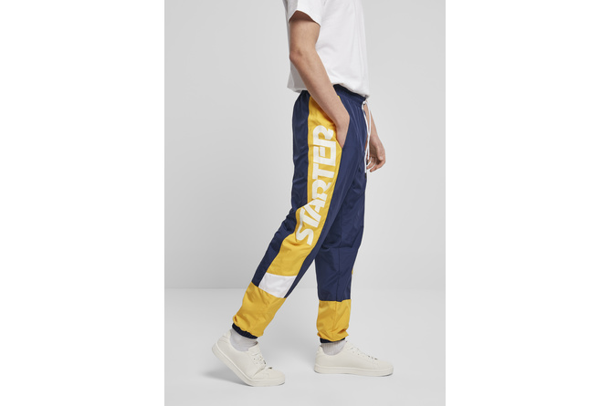 Pantalon survêtement rétro Starter bleu foncé/jaune