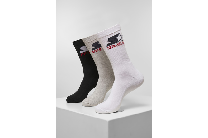 Crew Socks Starter heather grey/black/white