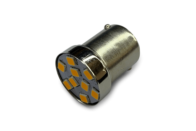 LED Indicator Bulbs STR8 (x2) BA15S orange