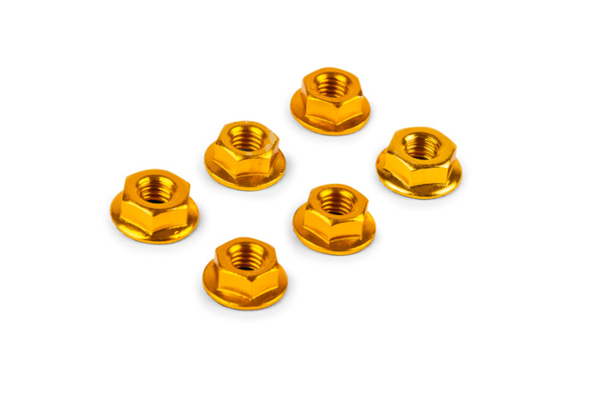 Nuts M6 (x6) anodized gold
