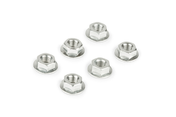 Nuts M6 (x6) anodized silver