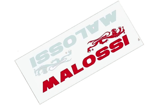 Pegatina Malossi Rojo Blanco (220x50mm)