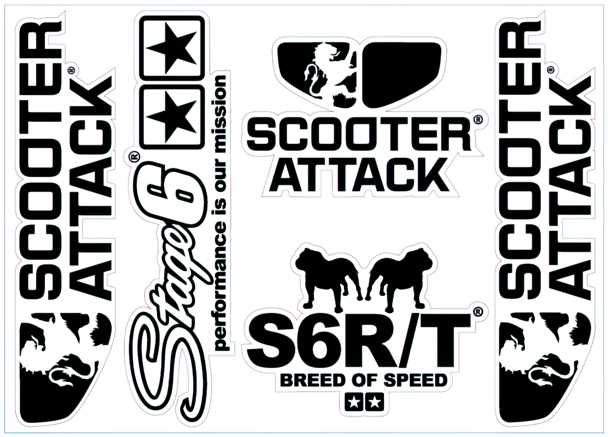 Stickers Scooter-Attack 140x100mm MAXISCOOT