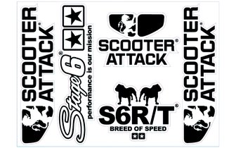 Scooter-Attack Aufkleber 140x100mm