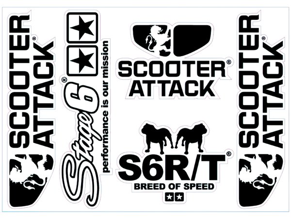 Stickers Scooter-Attack 140x100mm