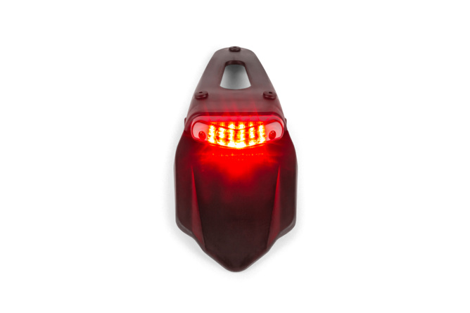 Kennzeichenhalter m. Rücklicht rot 6 LEDs Supermoto 50cc