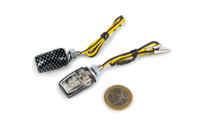 Frecce LED Micro 6 LED carbone / trasparente