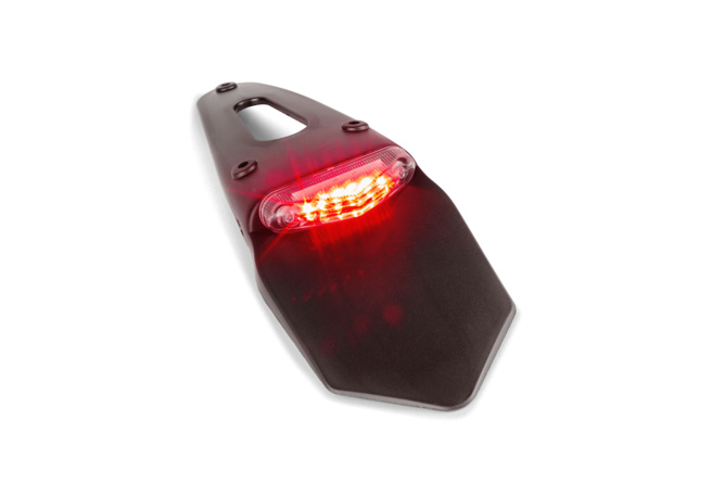 License Plate Holder ENDURO with LED tail light transparent