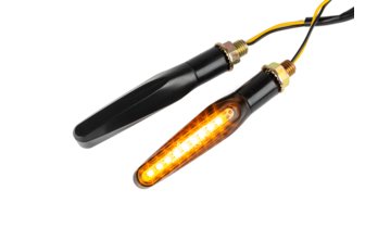 Mini clignotant LED Vision Set noir teinté avant arrière 12V M8 moto, Clignotant, Clignotant, Éclairage des scooters, Scooter