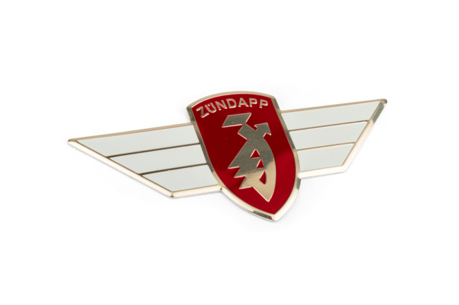 Autocollant Zündapp Wing 98x47mm rouge / blanc