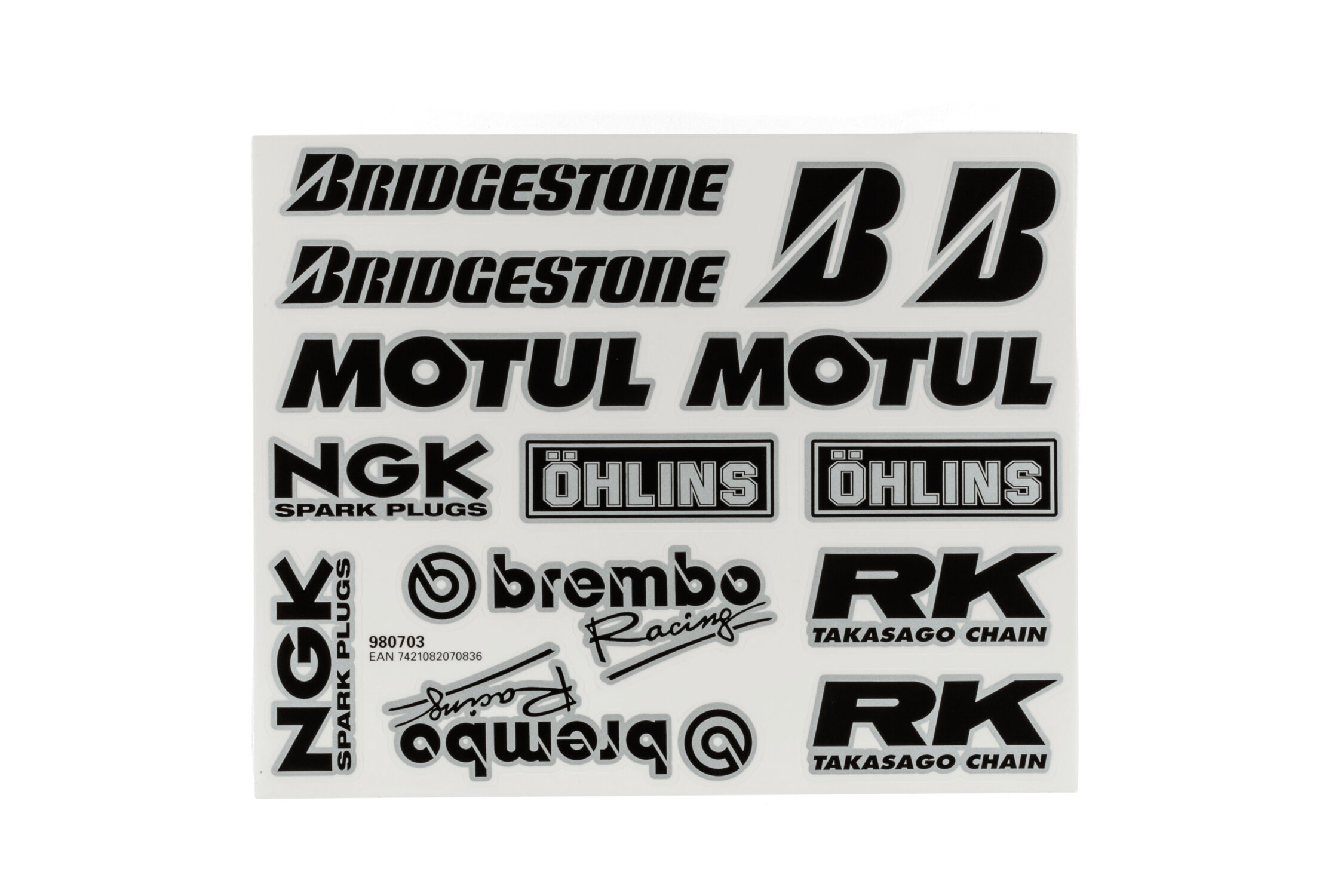 Motorsport Sponsoren Aufkleber Racing Set Brembo 3 für Motorrad