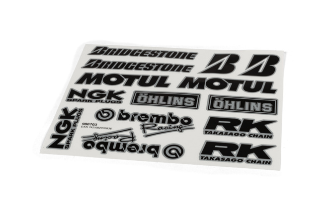 Sticker Sheet Sponsor Brembo etc. 193x240mm