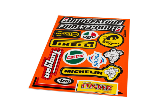Sticker Sheet Sponsor Bridgestone etc. 33x22cm
